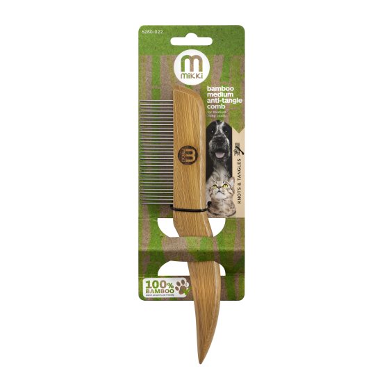 Bamboo Anti-Tangle Comb - Medium Dog Grooming Mikki