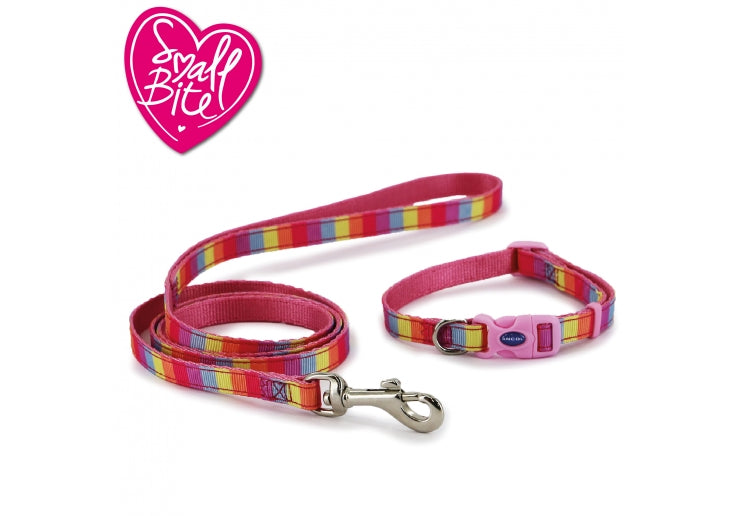 SMALL BITE RAINBOW COLLAR LEAD SET Dog accessories Ancol