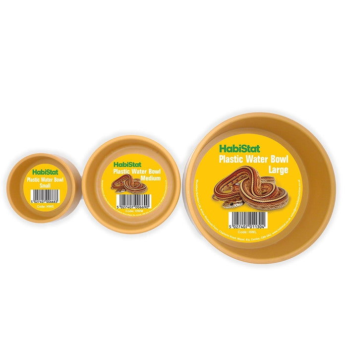 HabiStat Round Plastic Water Bowl Reptile Feeding Acessories HabiStat
