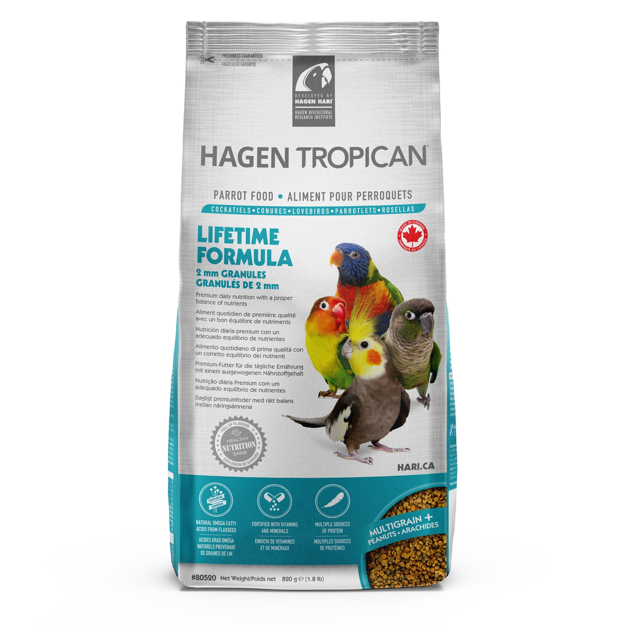 Tropican Lifetime Formula Granules for Cockatiels Bird feed Hagen