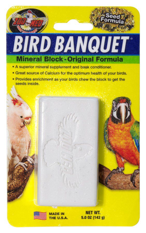 ZM Bird Banquet Seed Mineral Block LARGE Bird Supplement Zoo med
