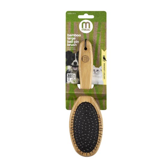 Bamboo Ball Pin Brush - Large Dog Grooming Mikki