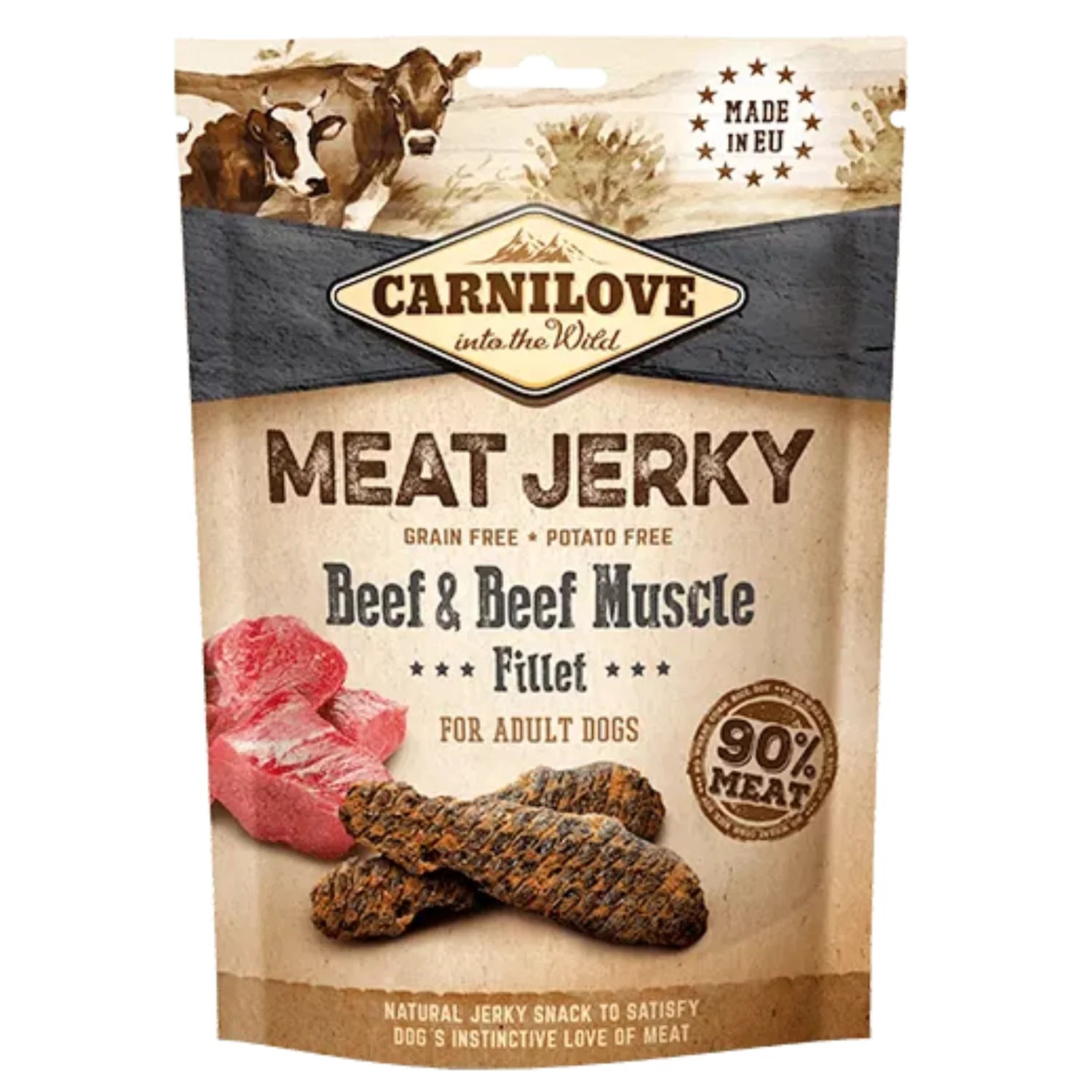 Carnilove meat jerky beef & beef muscle fillet Pet Market