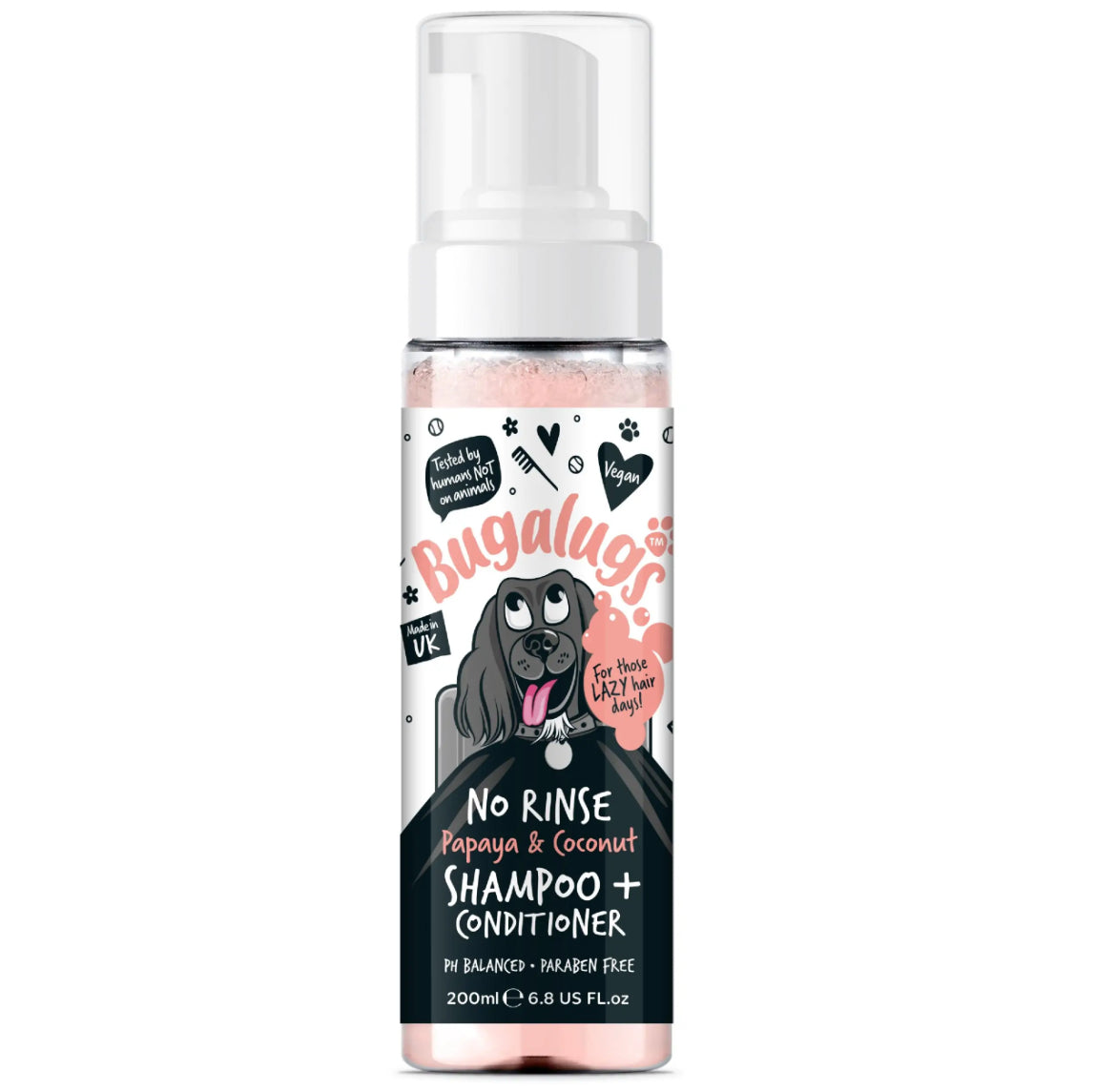 Bugalugs No Rinse Papaya & Coconut Shampoo + Conditioner Grooming Bugalugs