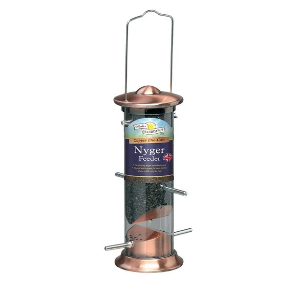 Harrisons Cast Copper Plated Nyger Feeder 20cm Pet Market