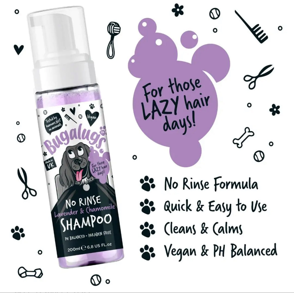 Bugalugs No Rinse Lavender & Chamomile Shampoo Grooming Bugalugs