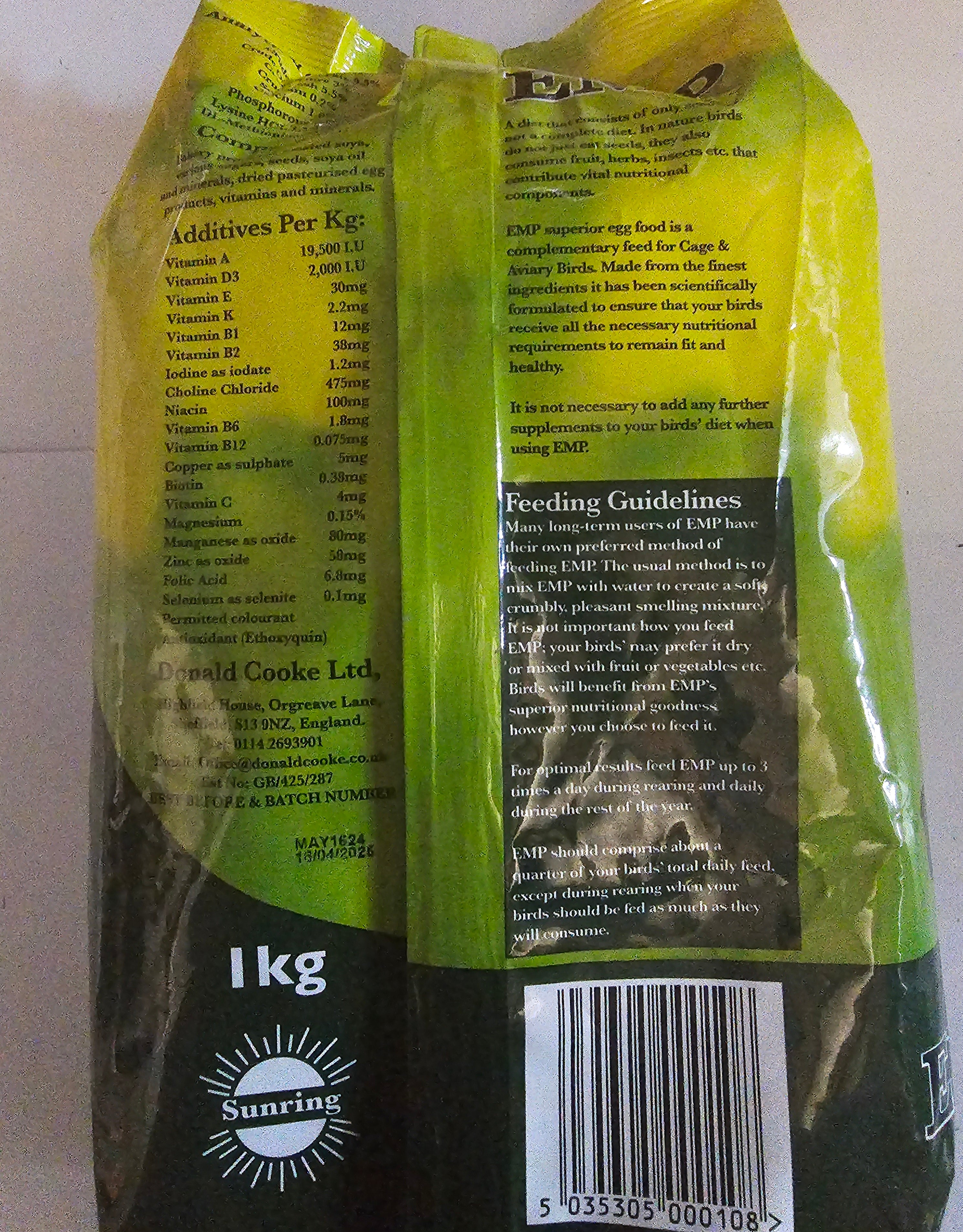 E.M.P Egg food Bird feed EMP