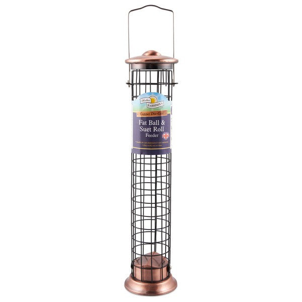 Harrisons Copper Die Cast Suet Roll and Fat Ball Feeder 40cm
