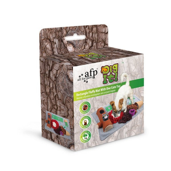 All For Paws Dig It Fluffy Mat With Cute Toy For Dogs All For Paws