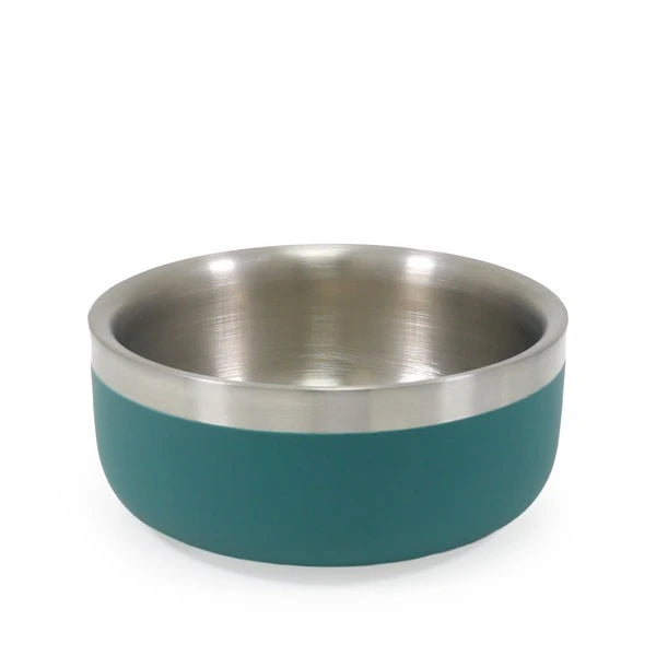 Rosewood Double Wall Stainless Steel Bowl 350ml Teal Pet Market
