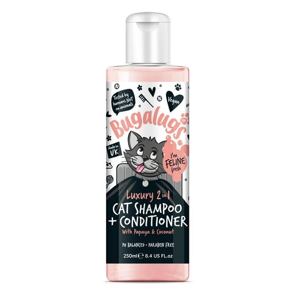 Bugalugs Luxury Cat Shampoo & Conditioner 250ml Pet Market