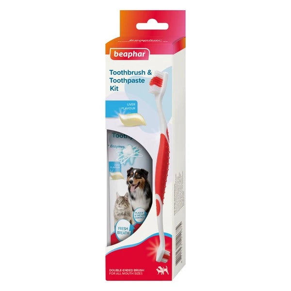 Beaphar Toothbrush & Toothpaste Dental Care Kit for Cats and Dogs Pet Market