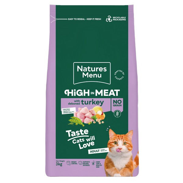 Natures Menu Cat Adult Turkey 3kg Cat - Food Natures Menu