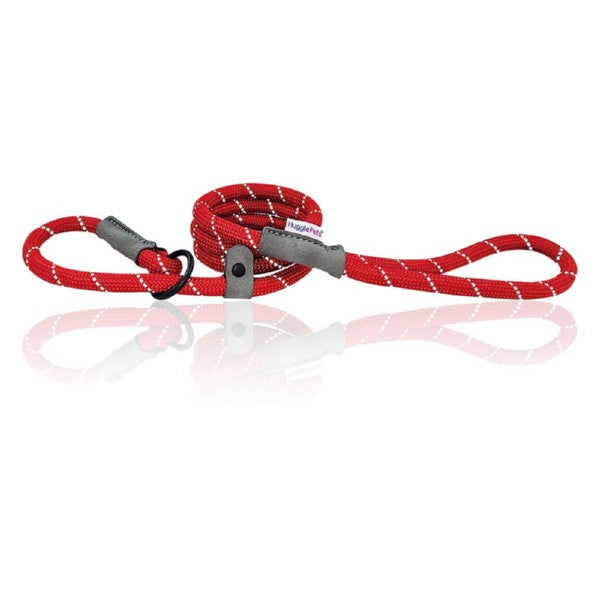 HugglePets Reflective Rope Slip Lead Red 150cm x 1.2cm Pet Market