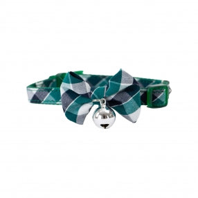 Green Tartan Bow Tie Cat Collar Pet Market