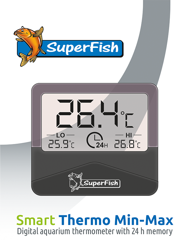 SuperFish Smart Thermo Min-Max Aquarium Thermometer Pet Market