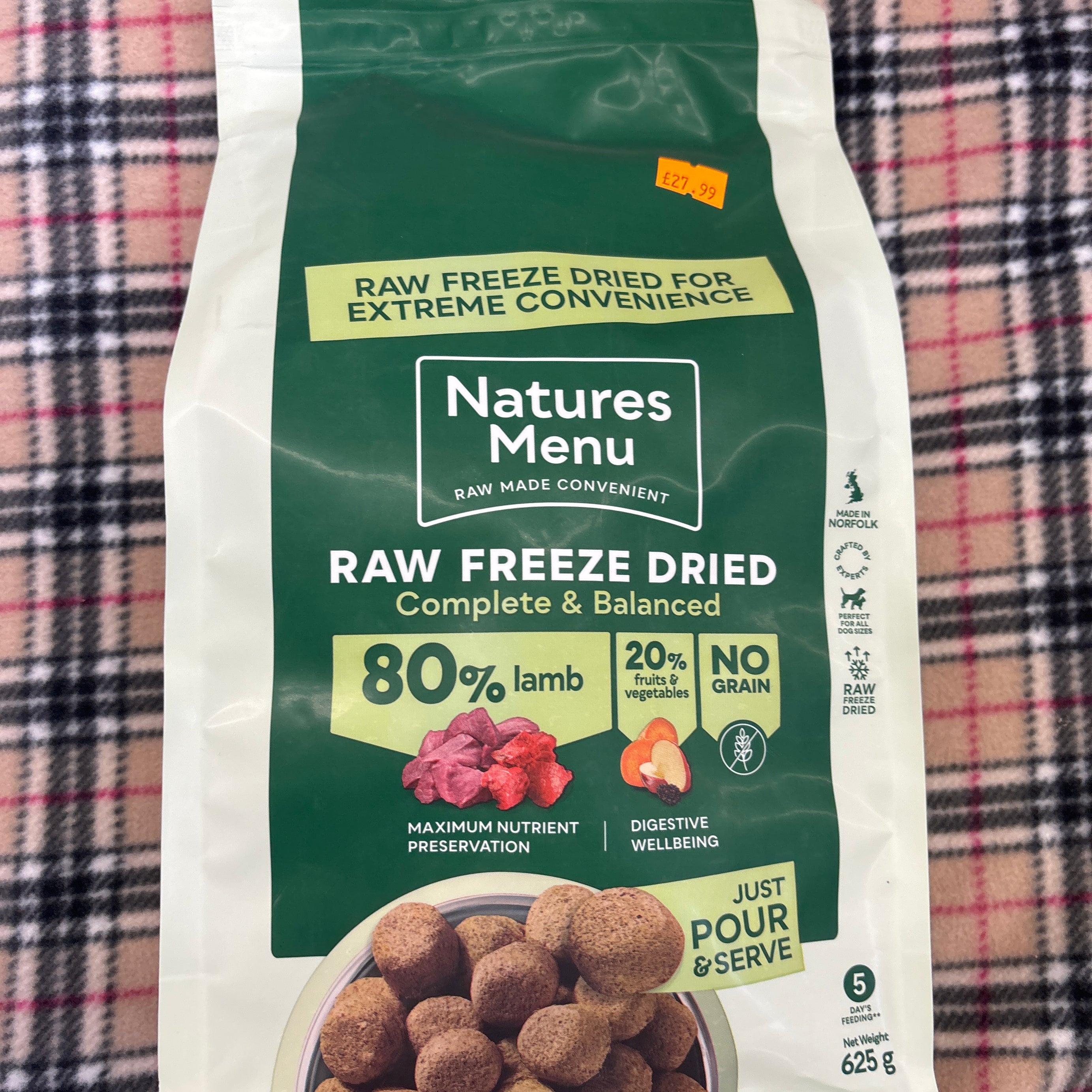 Natures menu lamb complete and balanced 625g the Pet MARKET