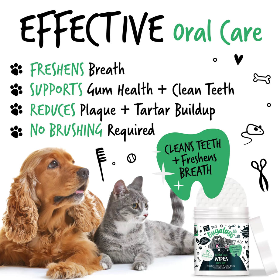 Bugalugs Dental Care Wipes Grooming Bugalugs