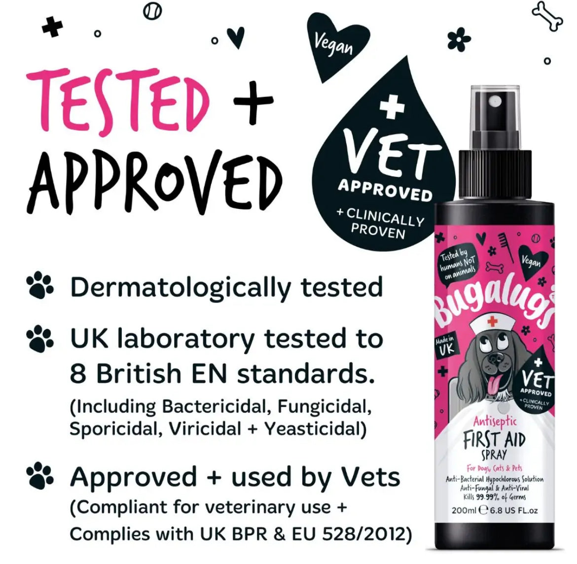 Bugalugs Antiseptic First Aid Spray Wound Care Bugalugs