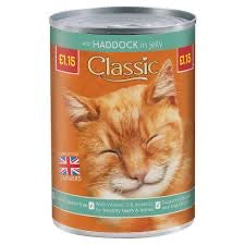 Classic tinned cat food haddock the Pet MARKET