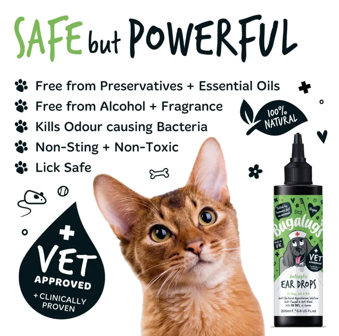 Bugalugs Antiseptic Ear Drops Grooming Bugalugs