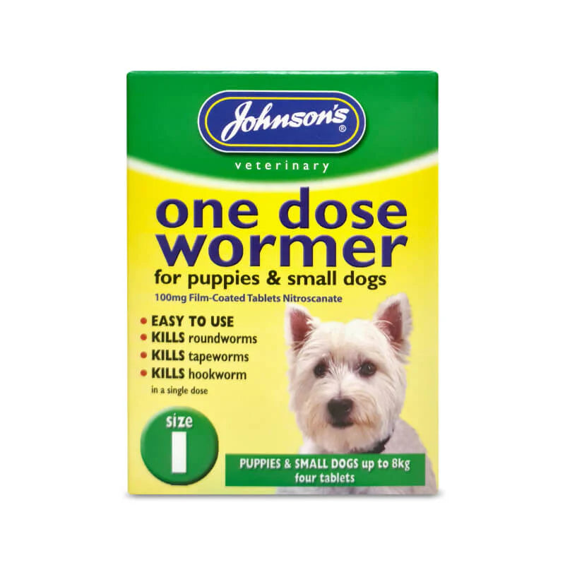 Johnsons One Dose Wormer Dog Size 1 Pet Market