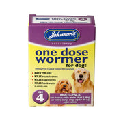 Johnsons One Dose Wormer dog Size 4 Pet Market