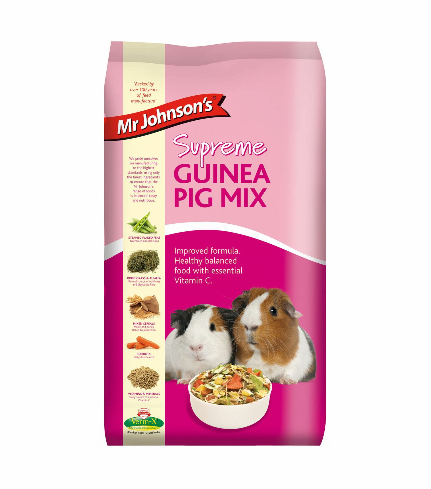 Mr Johnsons Supreme Guinea Pig Mix 15kg Small Mammal - Food Mr Johnsons