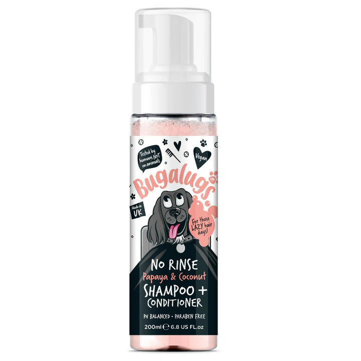 Bugalugs No Rinse Papaya & Coconut Shampoo + Conditioner Grooming Bugalugs