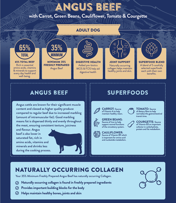 Superfood 65 Adult Dog Angus Beef Dry Complete kibble the Pet MARKET