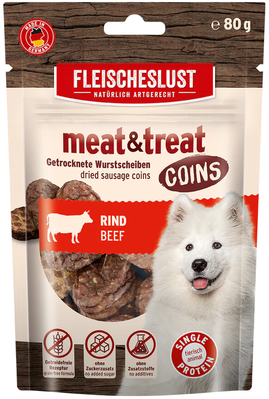 Fleischeslust Meat & Treat Beef Coins 80g