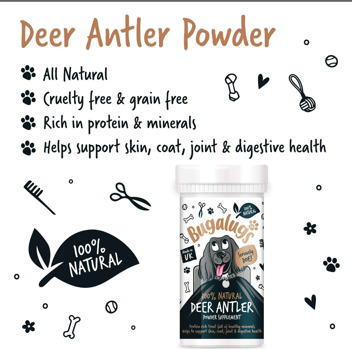 Bugalugs Deer Antler Powder Supplements Bugalugs