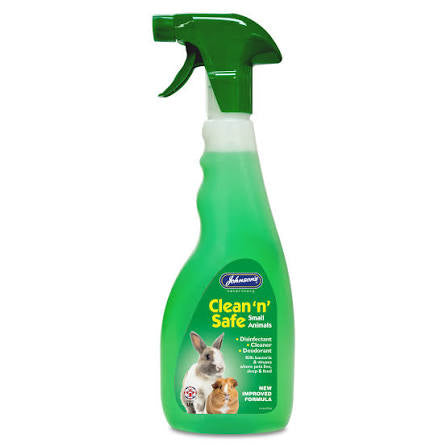 Johnsons Clean N Safe Disinfectant Small Animal 500ml Small Mammal - Accessories Johnsons