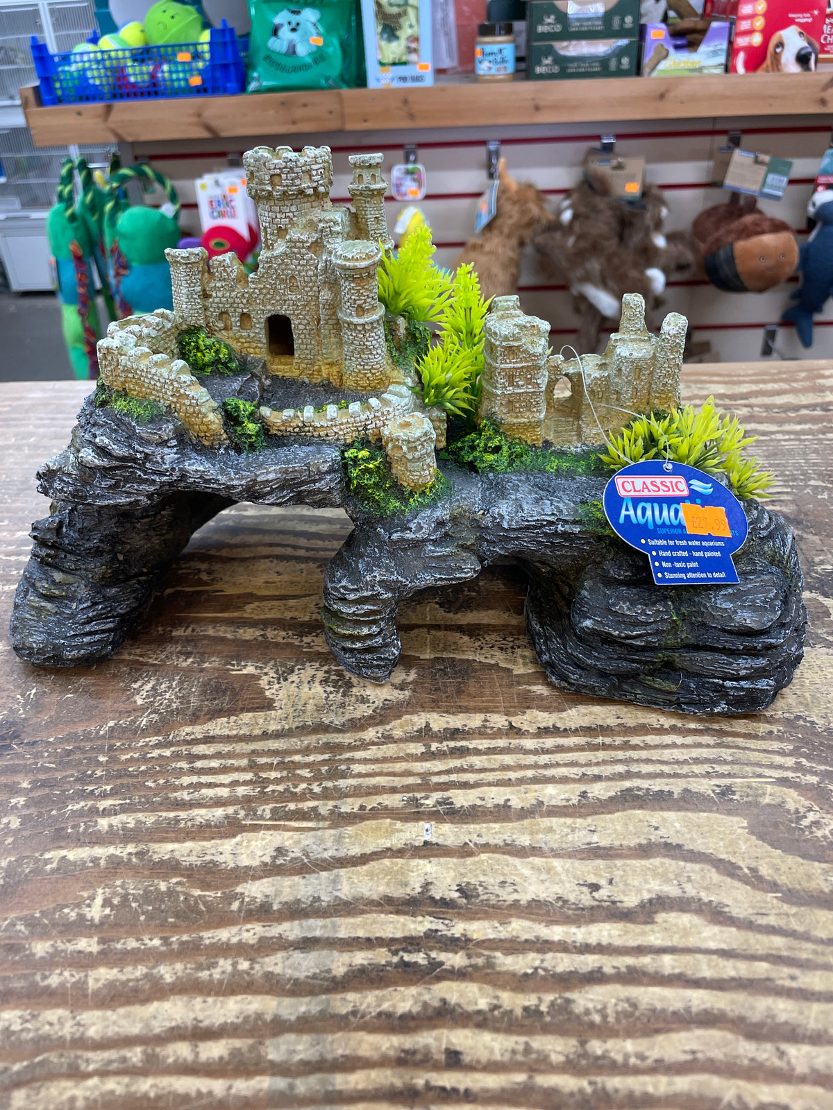Classic Castle on Rocks Ornament Pet Market