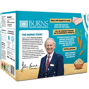 Burns Organic Chicken Carrots and Organic Brown Rice Wet Dog Food Trays Wet Food Burns