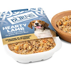 Burns Hearty Lamb Carrots and Organic Brown Rice Wet Dog Food Trays Wet Food Burns