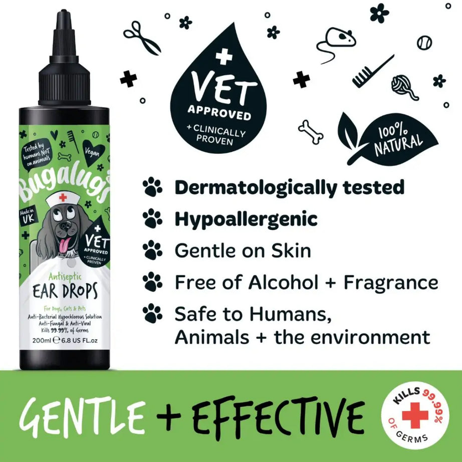 Bugalugs Antiseptic Ear Drops Grooming Bugalugs
