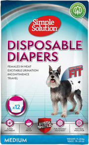 Disposable Diapers For Dogs Medium 12 Pack Pet Market