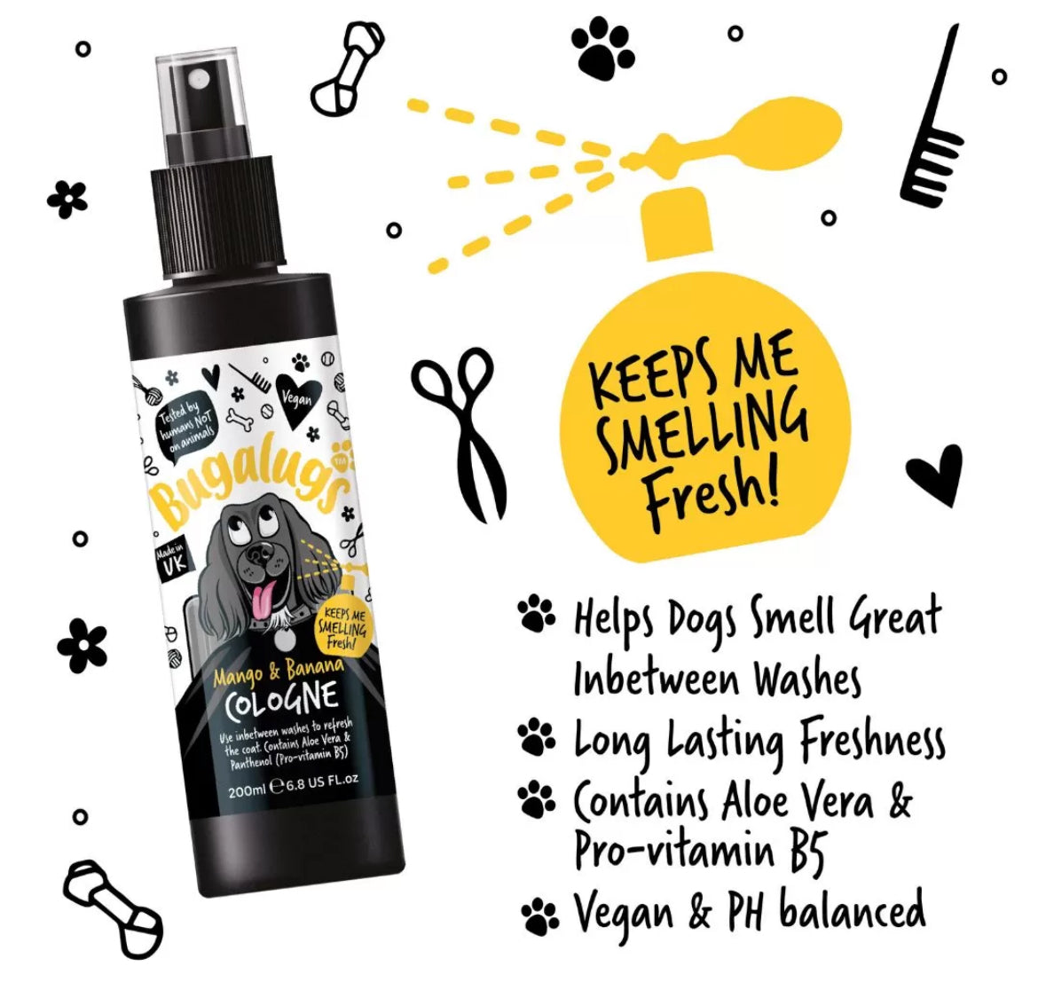 Bugalugs Mango & Banana Cologne Grooming Bugalugs