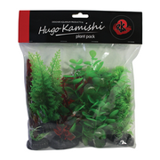 Hugo Kamishi Artificial Bushy Plant Mix - Pack of 5 13cm the Pet MARKET