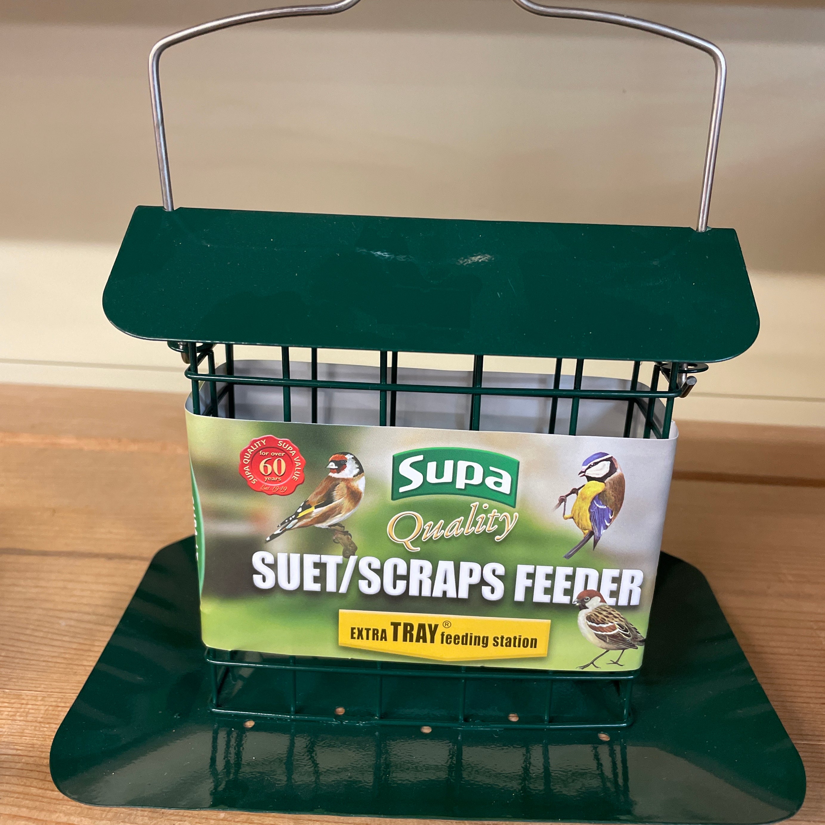 Suet/scrap feeder with tray Supa