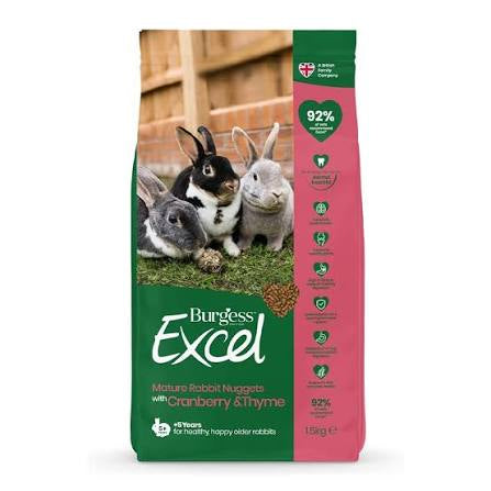 Burgess Excel Mature Rabbit 1.5kg Small Mammal - Food Burgess
