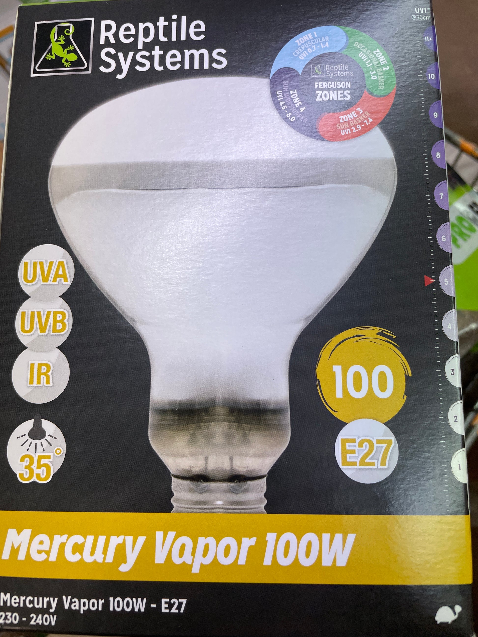 RS D3 UV Basking Lamp 100w Reptile - Accessories Pet Market