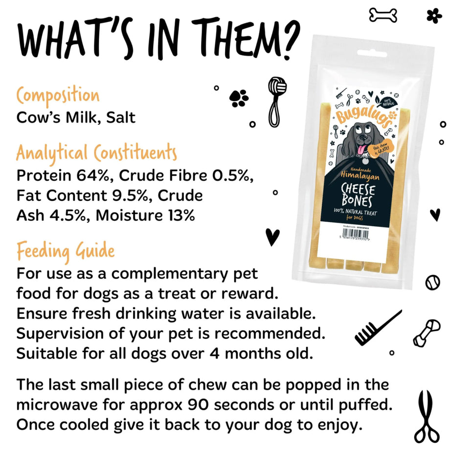 Bugalugs Himalayan Cheese Bones Dog Treat Bugalugs