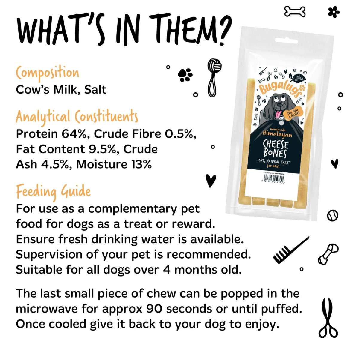 Bugalugs Himalayan Cheese Bones Dog Treat Bugalugs