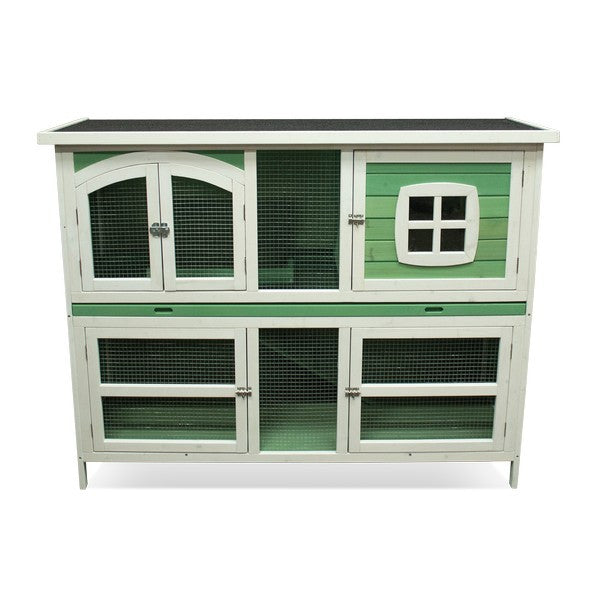 Harrisons Buttermere Double Height Hutch Sage Green 150x60x116cm Harrisons