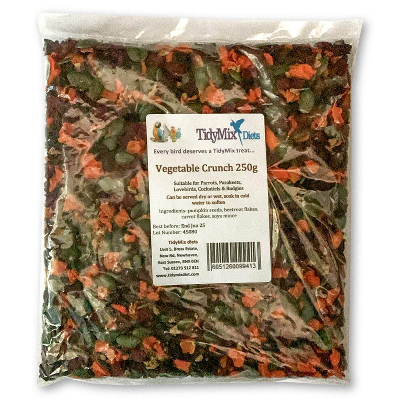 TidyMix Diets Vegetable Chunky 250g Bird - Treat Pet Market