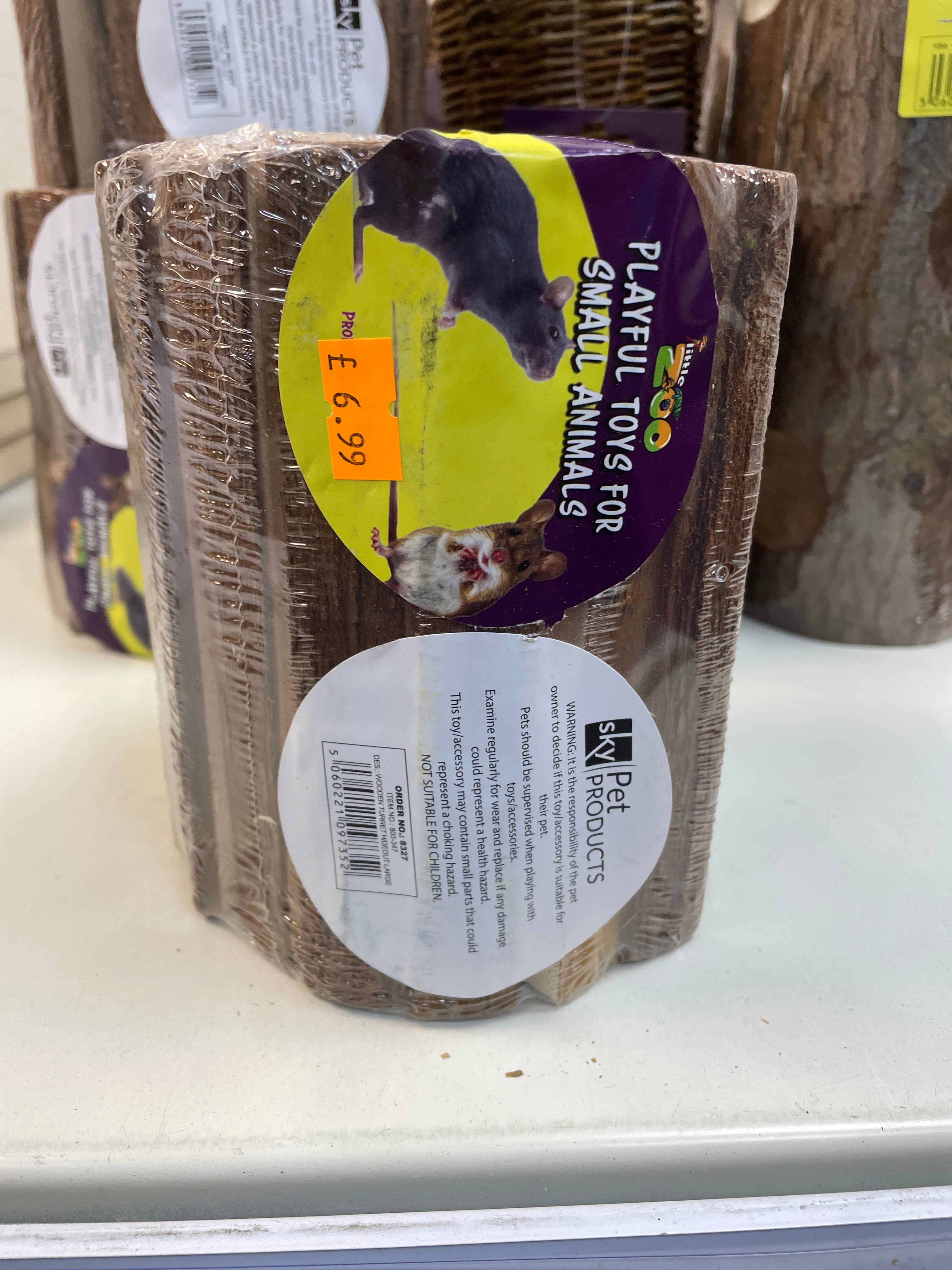 Wooden turret hideout large toy the Pet MARKET