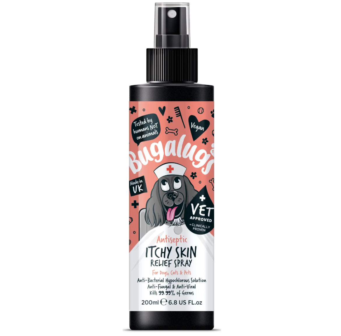 Bugalugs Antiseptic Itchy Skin Relief spray Grooming Bugalugs
