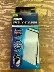 Fluval U2 Poly/Carbon Cartridge - 2 Pack Filter Media Fluval